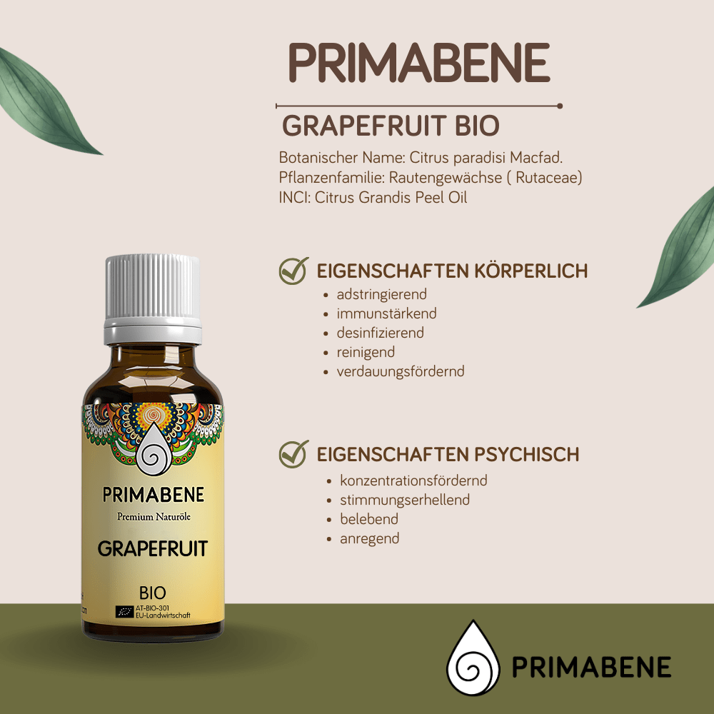 Bild von Grapefruit Bio , 100% rein ätherisches Öl